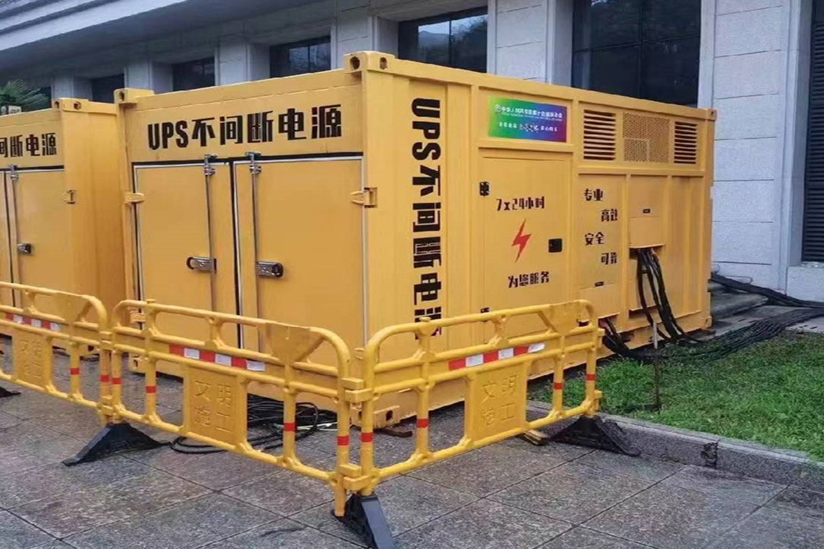 红寺堡发电机租赁施工现场