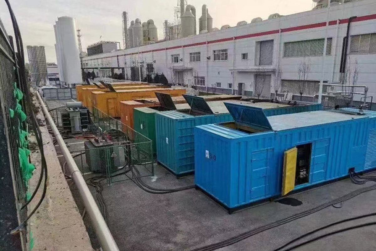 红寺堡发电机租赁施工现场