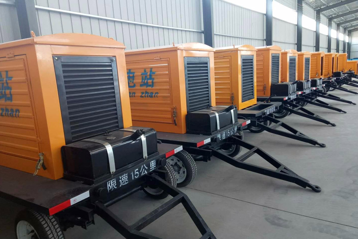 红寺堡发电机租赁施工现场